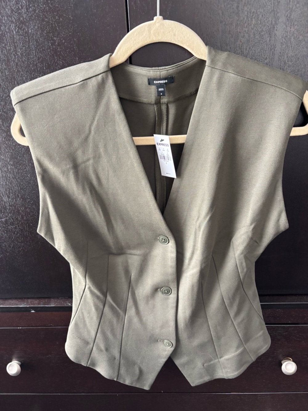Express Olive Utility Vest